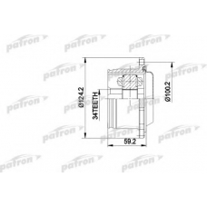 PCV5006 PATRON Шарнирный комплект, приводной вал