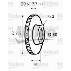 186215 VALEO Тормозной диск