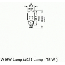 921 OSRAM Лампа накаливания, фонарь указателя поворота; ламп