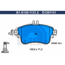 B1.G120-1131.2 GALFER Комплект тормозных колодок, дисковый тормоз