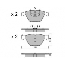 22-0558-6 METELLI Комплект тормозных колодок, дисковый тормоз