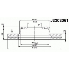 J3303061 NIPPARTS Тормозной диск