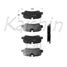 D10169 KAISHIN Комплект тормозных колодок, дисковый тормоз