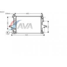 VO2114 AVA Радиатор, охлаждение двигателя