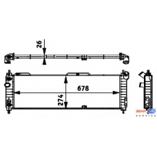 8MK 376 713-571 HELLA Радиатор, охлаждение двигателя