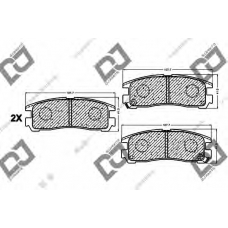 BP1021 DJ PARTS Комплект тормозных колодок, дисковый тормоз