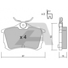 BPTO-2003 AISIN Комплект тормозных колодок, дисковый тормоз