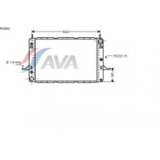 FD2062 AVA Радиатор, охлаждение двигателя