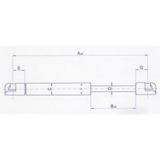 23 06 95-91 JOHNS Газовая пружина, крышка багажник