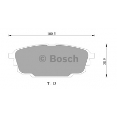 0 986 AB2 753 BOSCH Комплект тормозных колодок, дисковый тормоз