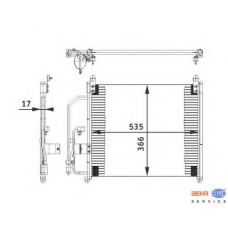 8FC 351 037-221 HELLA Конденсатор, кондиционер