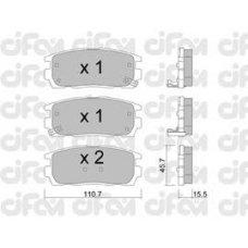 822-779-0 CIFAM Комплект тормозных колодок, дисковый тормоз