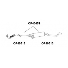 OP40474 VENEPORTE Средний глушитель выхлопных газов