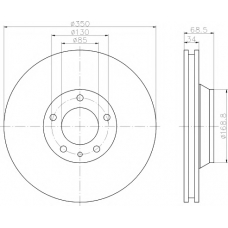 8DD 355 109-771 HELLA PAGID Тормозной диск