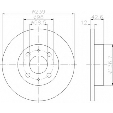 8DD 355 101-481 HELLA Тормозной диск