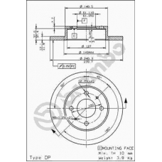 08.4932.10 BREMBO Тормозной диск