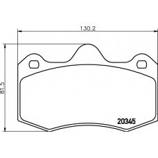 8DB 355 020-381 HELLA PAGID Комплект тормозных колодок, дисковый тормоз