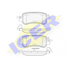182056 ICER Комплект тормозных колодок, дисковый тормоз