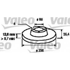 186742 VALEO Тормозной диск