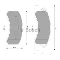 0 986 AB2 421 BOSCH Комплект тормозных колодок, дисковый тормоз