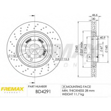 BD-4291 FREMAX Тормозной диск