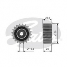 T42195 GATES Паразитный / ведущий ролик, зубчатый ремень