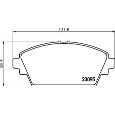 8DB 355 011-951 HELLA PAGID Комплект тормозных колодок, дисковый тормоз