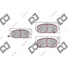 BP1594 DJ PARTS Комплект тормозных колодок, дисковый тормоз