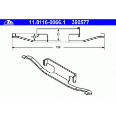 11.8116-0066.1 ATE Пружина, тормозной суппорт