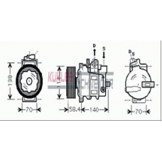 8411641 KUHLER SCHNEIDER Компрессор, кондиционер