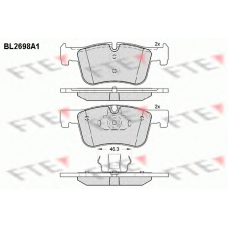 BL2698A1 FTE Комплект тормозных колодок, дисковый тормоз