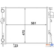 8MK 376 771-761 HELLA Радиатор, охлаждение двигателя