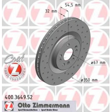 400.3649.52 ZIMMERMANN Тормозной диск