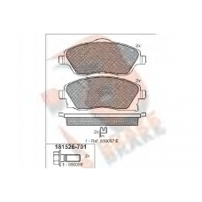 RB1526-701 R BRAKE Комплект тормозных колодок, дисковый тормоз