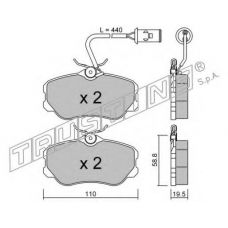 076.1 TRUSTING Комплект тормозных колодок, дисковый тормоз