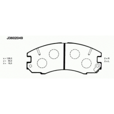J3602049 NIPPARTS Комплект тормозных колодок, дисковый тормоз