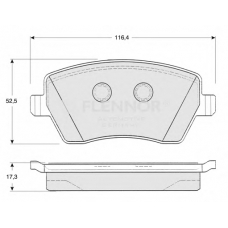 FB210590 FLENNOR Комплект тормозных колодок, дисковый тормоз