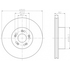 8DD 355 102-691 HELLA Тормозной диск