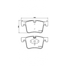 8DB 355 015-781 HELLA PAGID Комплект тормозных колодок, дисковый тормоз