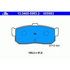 13.0460-5983.2 ATE Комплект тормозных колодок, дисковый тормоз