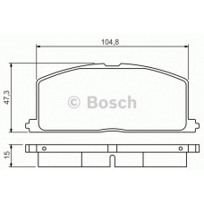 0 986 495 234 BOSCH Комплект тормозных колодок, дисковый тормоз