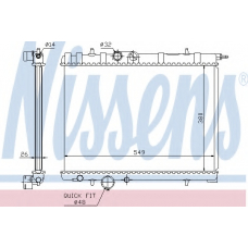 63697 NISSENS Радиатор, охлаждение двигателя