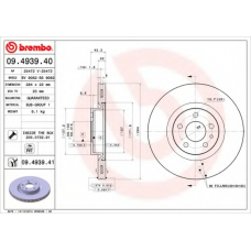 09.4939.41 BREMBO Тормозной диск