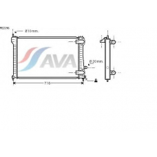 PE2196 AVA Радиатор, охлаждение двигателя