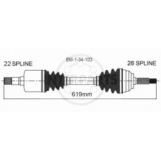 BM-8-34-103 InterParts Приводной вал