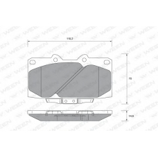 151-2144 WEEN Комплект тормозных колодок, дисковый тормоз