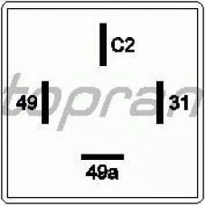 103 629 TOPRAN Реле аварийной световой сигнализация