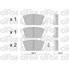 822-784-0 CIFAM Комплект тормозных колодок, дисковый тормоз