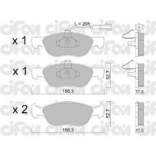 822-082-0 CIFAM Комплект тормозных колодок, дисковый тормоз