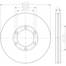 MDC2326 MINTEX Тормозной диск